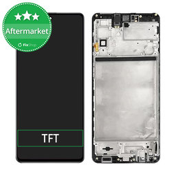 Samsung Galaxy M51 M515F - LCD Display + Touchscreen Front Glas + Rahmen (Celestial Black) TFT