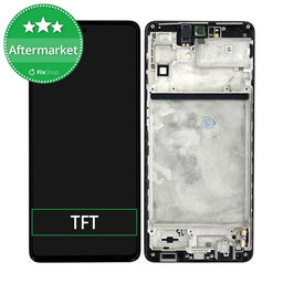 Samsung Galaxy M53 5G M536B - LCD Display + Touchscreen Front Glas + Rahmen (Black) TFT