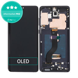 Samsung Galaxy S21 Plus G996B - LCD Display + Touchscreen Front Glas + Rahmen (Phantom Black) OLED