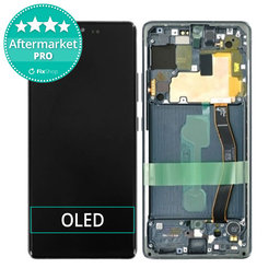 Samsung Galaxy S10 Lite G770F - LCD Display + Touchscreen Front Glas + Rahmen (Prism Black) OLED