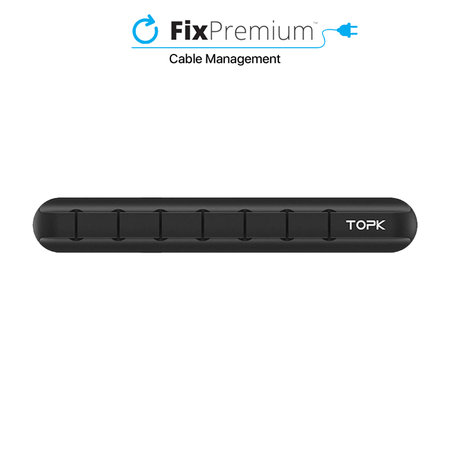 TOPK - Kabelorganisator - Halterung für 7 Kabel, schwarz