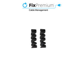 FixPremium - Kabel-Organisator - Kabelschutz - 2er-Set, schwarz