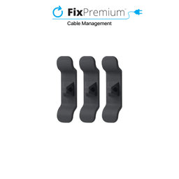 FixPremium - Kabelorganisator - Clip - 3er-Set, schwarz
