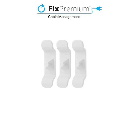 FixPremium - Kabelorganisator - Clip - 3er-Set, transparent