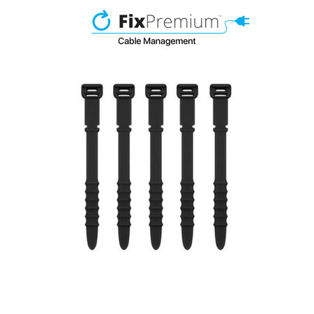 FixPremium - Kabelorganisator - Kabelbinder - 10er Set, schwarz