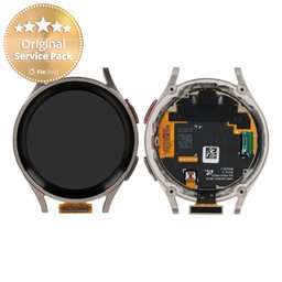 Samsung Galaxy Watch 5 Pro 45mm R925 - LCD Display + Touchscreen Front Glas + Rahmen (Gray Titanium) - GH82-30045A Genuine Service Pack