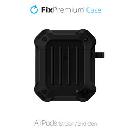 FixPremium - Fall Unbreakable für AirPods 1 und 2, schwarz