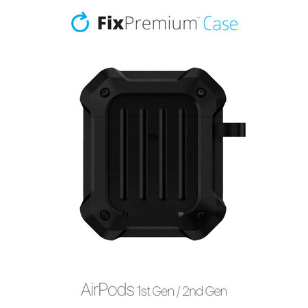 FixPremium - Fall Unbreakable für AirPods 1 und 2, schwarz