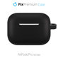 FixPremium - Silikonhülle mit Karabiner für AirPods Pro, schwarz