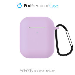 FixPremium - Silikonhülle für AirPods 1 und 2, lila
