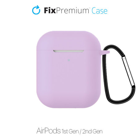 FixPremium - Silikonhülle für AirPods 1 und 2, lila