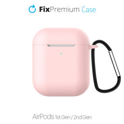 FixPremium - Silikonhülle für AirPods 1 und 2, rosa