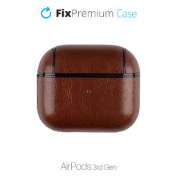 FixPremium - Etui aus Kunstleder für AirPods 3, braun