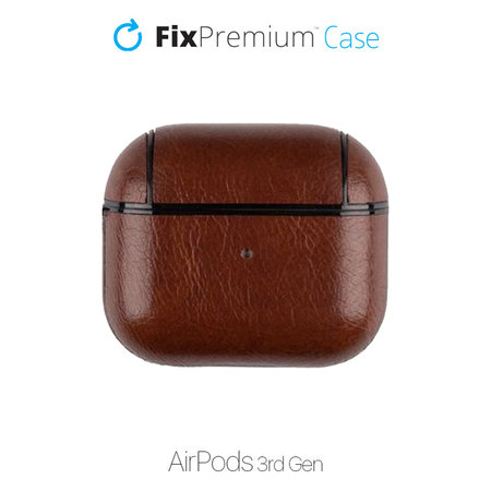 FixPremium - Etui aus Kunstleder für AirPods 3, braun