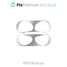 FixPremium - Staubaufkleber für AirPods 3, silber