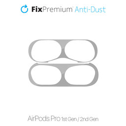 FixPremium - Staubaufkleber für AirPods Pro, silber