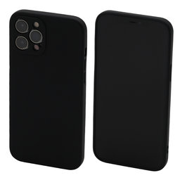FixPremium - Silikonhülle für iPhone 12 Pro Max, schwarz