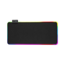 FixPremium - Maus und Tastatur Pad mit RGB, 90x40cm, schwarz