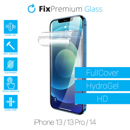 FixPremium HydroGel HD - Displayschutzfolie für iPhone 13, 13 Pro und 14