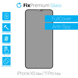 FixPremium Privacy Anti-Spy Glass - Gehärtetes Glas für iPhone XS Max und 11 Pro Max