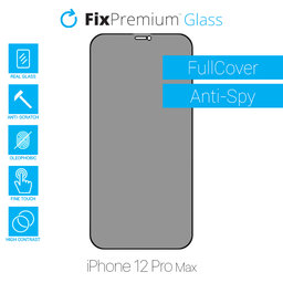 FixPremium Privacy Anti-Spy Glass - Gehärtetes Glas für iPhone 12 Pro Max