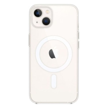 FixPremium - Silikonhülle mit MagSafe für iPhone 13 und 14, transparent