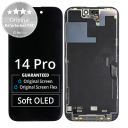 Apple iPhone 14 Pro - LCD Display + Touchscreen Front Glas + Rahmen Original Refurbished PRO
