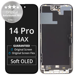Apple iPhone 14 Pro Max - LCD Display + Touchscreen Front Glas + Rahmen Original Refurbished PRO