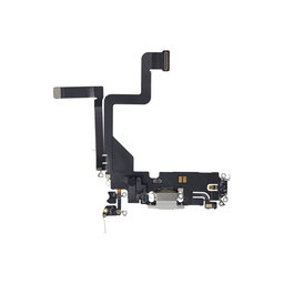 Apple iPhone 14 Pro - Ladestecker Ladebuchse + Flex Kabel (Silver)