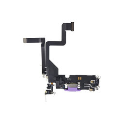 Apple iPhone 14 Pro - Ladestecker Ladebuchse + Flex Kabel (Deep Purple)