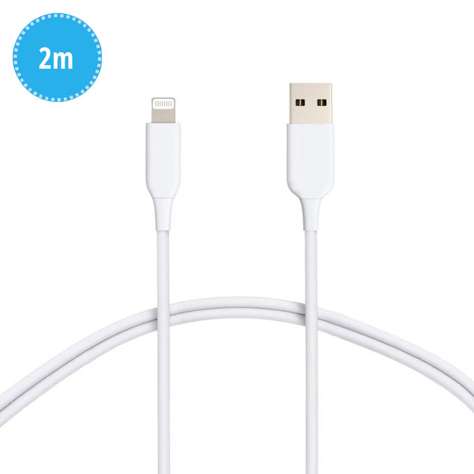 Lightning / USB kabel, 2 m, kompatibel mit Apple, bulk