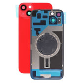 Apple iPhone 14 Plus - Rückgehäuseglas + Kameraglas + Metallplatte + Magsafe-Magnet (Red)