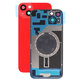 Apple iPhone 14 Plus - Rückgehäuseglas + Kameraglas + Metallplatte + Magsafe-Magnet (Red)