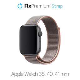 FixPremium - Nylonband für Apple Watch (38, 40 und 41mm), rosa