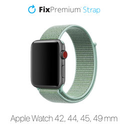 FixPremium - Nylonband für Apple Watch (42, 44, 45 und 49mm), türkis