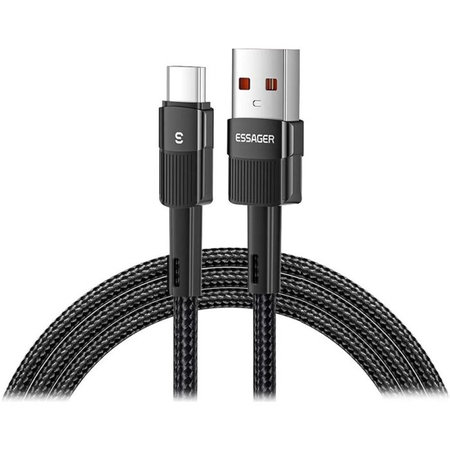 FixPremium - USB-C / USB Kabel mit Schnellladung (2m), schwarz