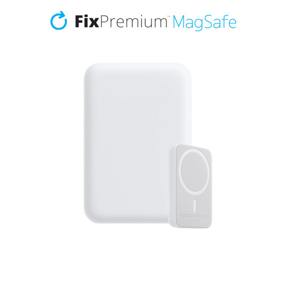 FixPremium - MagSafe PowerBank 5000mAh, weiß