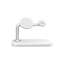 FixPremium - MagSafe 3in1 Ständer für iPhone, Apple Watch und AirPods, weiß