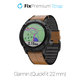 FixPremium - Lederarmband für Garmin (QuickFit 22mm), hellbraun