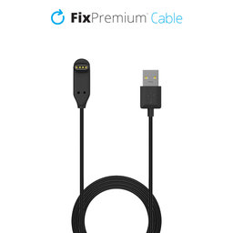 FixPremium - 90° Kabel für Garmin Uhr, schwarz