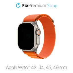 FixPremium - Alpine Loop Armband für Apple Watch (42, 44, 45 und 49mm), orange