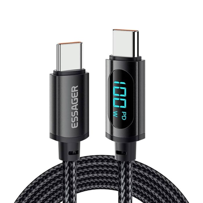 FixPremium - USB-C / USB-C Kabel mit Funktion Power Delivery (1m), schwarz