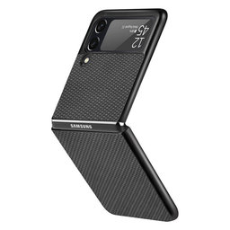 FixPremium - Carbon Hülle für Samsung Galaxy Z Flip 3, schwarz