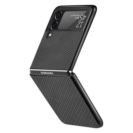 FixPremium - Carbon Hülle für Samsung Galaxy Z Flip 4, schwarz