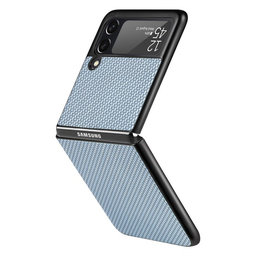 FixPremium - Carbon Hülle für Samsung Galaxy Z Flip 3, blau