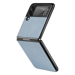 FixPremium - Carbon Hülle für Samsung Galaxy Z Flip 4, blau