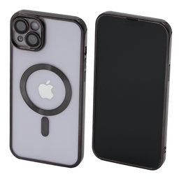FixPremium - Kristall Hülle mit MagSafe für iPhone 14 Plus, schwarz