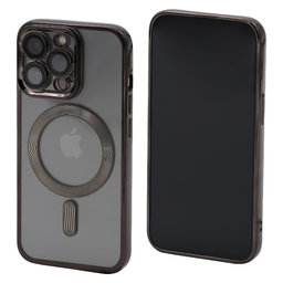 FixPremium - Kristall Hülle mit MagSafe für iPhone 14 Pro, schwarz