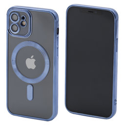 FixPremium - Kristall Hülle mit MagSafe für iPhone 12, blau