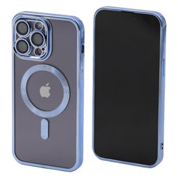 FixPremium - Kristall Hülle mit MagSafe für iPhone 14 Pro Max, blau
